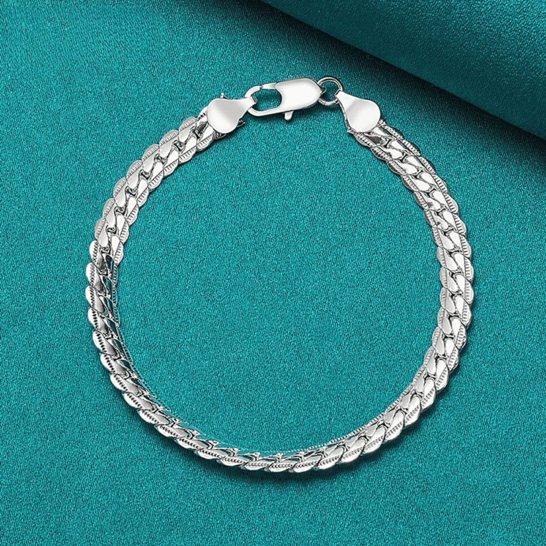 925 Silver Hungary Bracelet with 6mm Zirconia