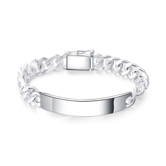 925 Silver Germany Bracelet with Geometric Design and 10mm Zircon
