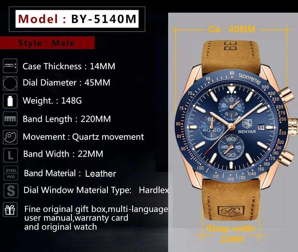 By Benyar Watch for Men