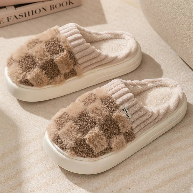 Fashion Plaid Slipper Flip Flop for Women and Men
