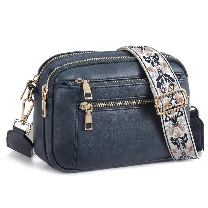 Handmade Colorful Straps Crossbody Leather Bags