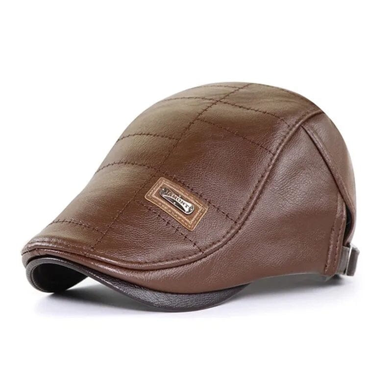 High Quality Trendy Leather Beret
