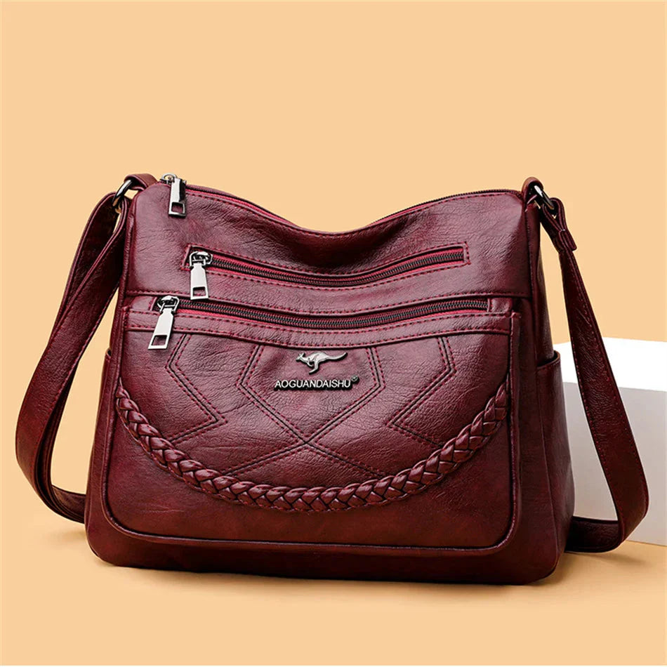 Luxury Soft Leather Crossbody Shoulder Bag