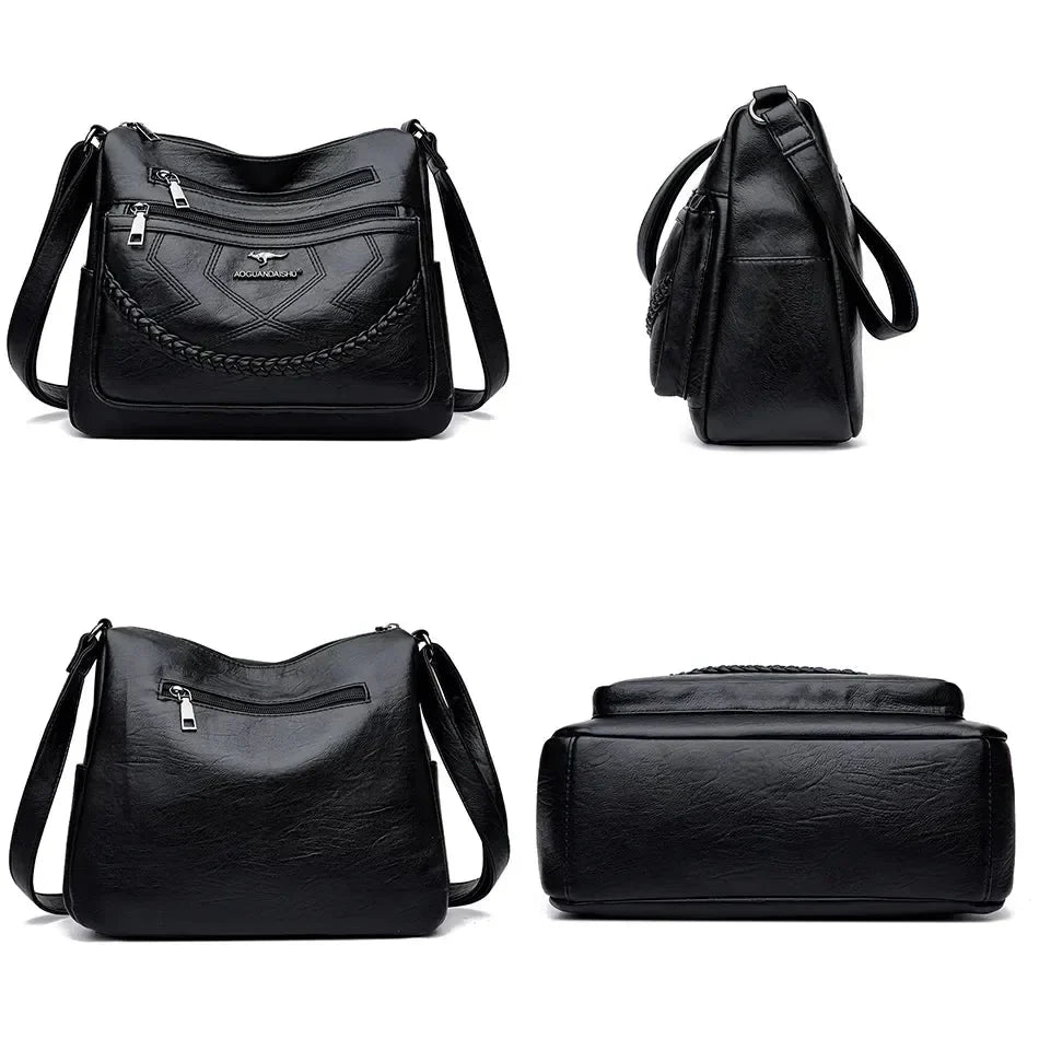 Luxury Soft Leather Crossbody Shoulder Bag