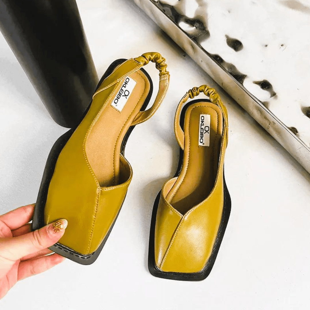 MARY JANES Leather Slip-On Flats