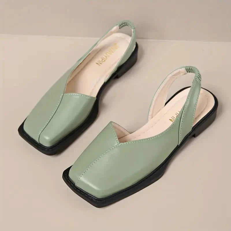 MARY JANES Leather Slip-On Flats