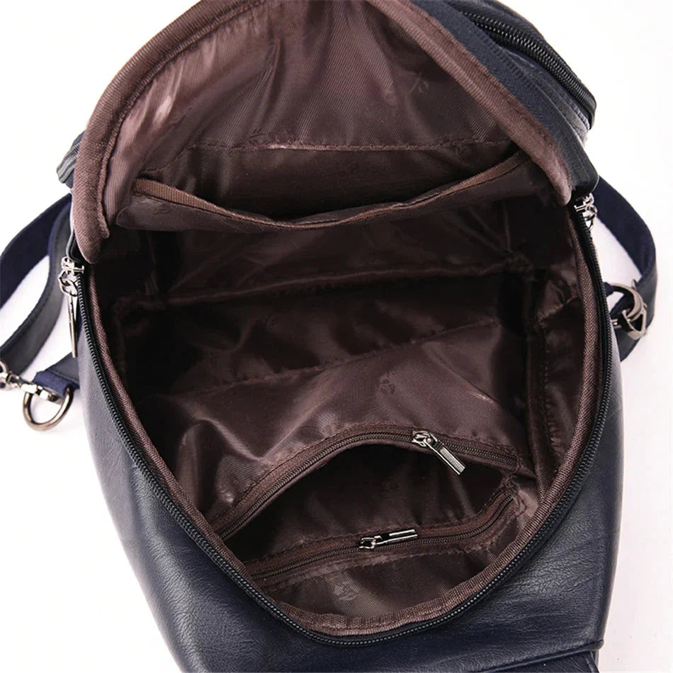 Multifunctional Women's Leather Backpack Allessa