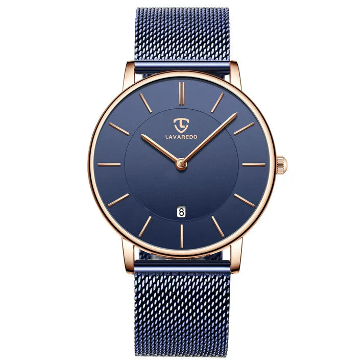 Refined Minimalist Men's Leather Wristwatch