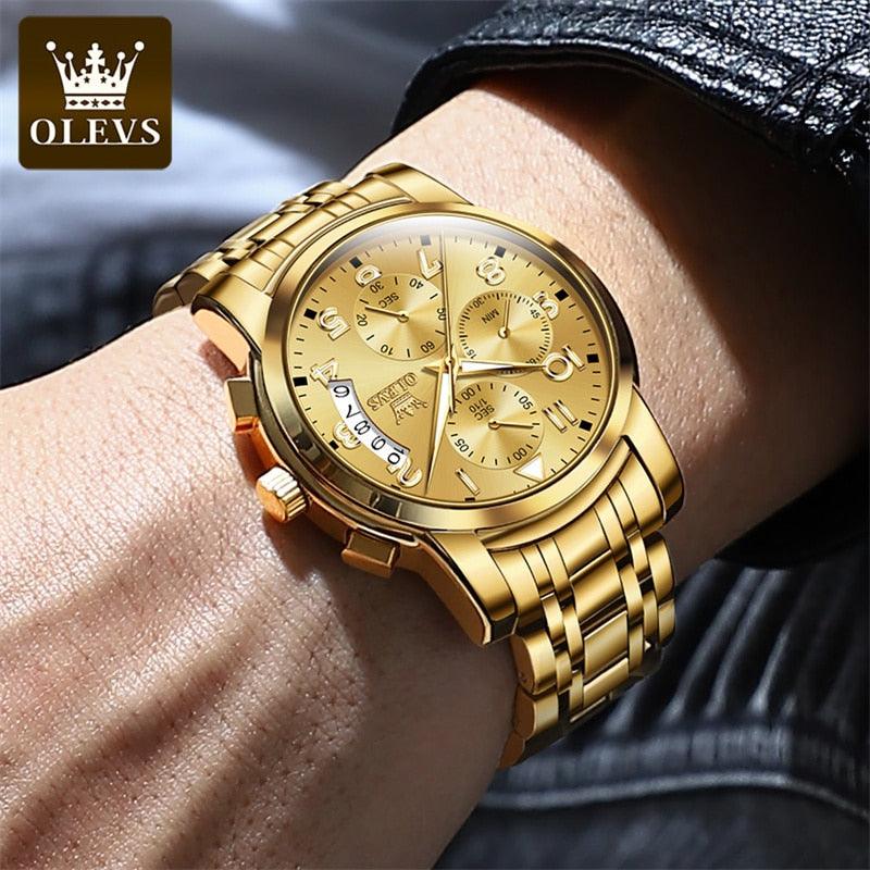 OLEVS fine gold watch