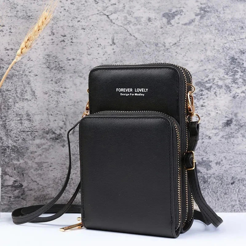 Small Leather Crossbody Bag/Mini Messenger Shoulder Purse LUXURY