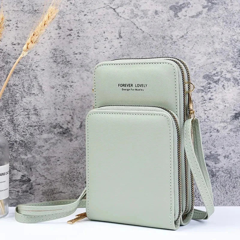 Small Leather Crossbody Bag/Mini Messenger Shoulder Purse LUXURY