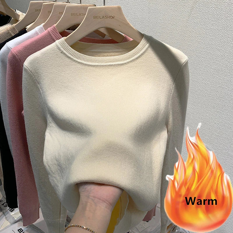 Women's Winter Sweater with Round Neck
