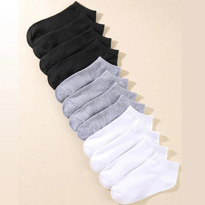 12 Pairs of Solid Color Socks