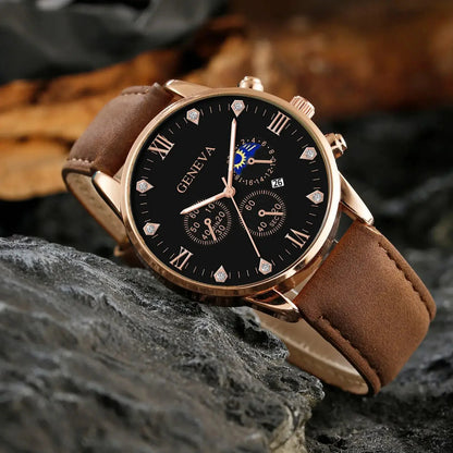 2PCS Men'sFashion Classic Quartz
