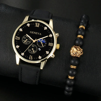 2PCS Men'sFashion Classic Quartz