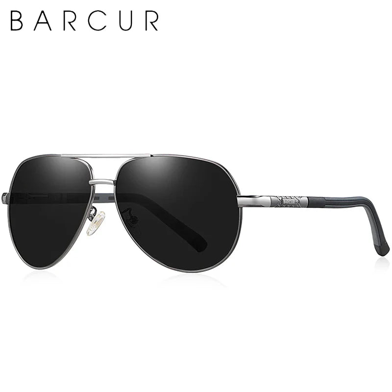 Sunglasses Barcur Aviator Titanium - Polarized