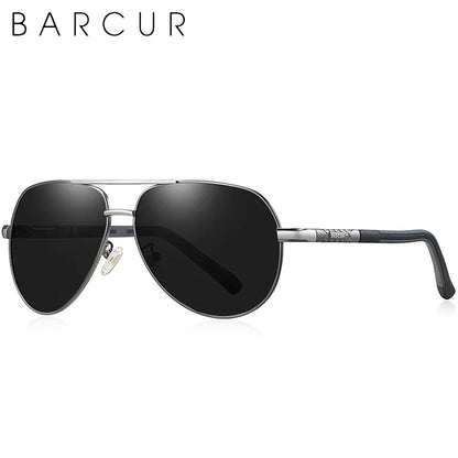 Sunglasses Barcur Aviator Titanium - Polarized