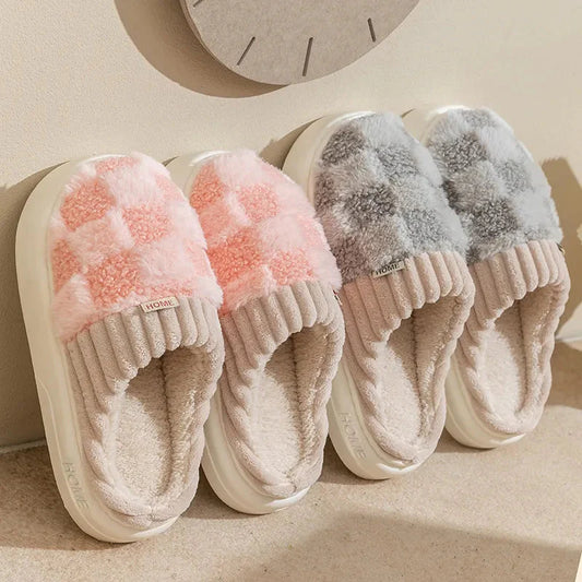 Fashion Plaid Slipper Flip Flop for Women and Men