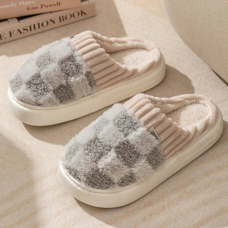 Fashion Plaid Slipper Flip Flop for Women and Men