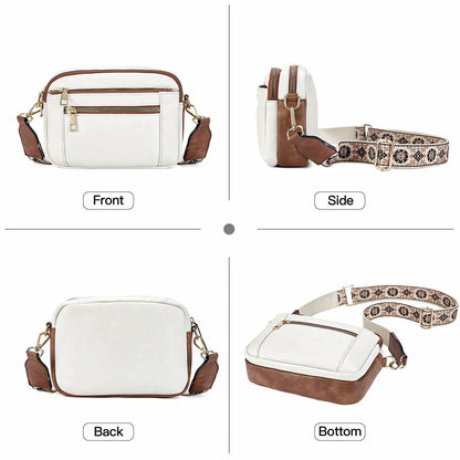 Handmade Colorful Straps Crossbody Leather Bags