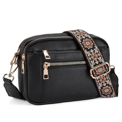 Handmade Colorful Straps Crossbody Leather Bags
