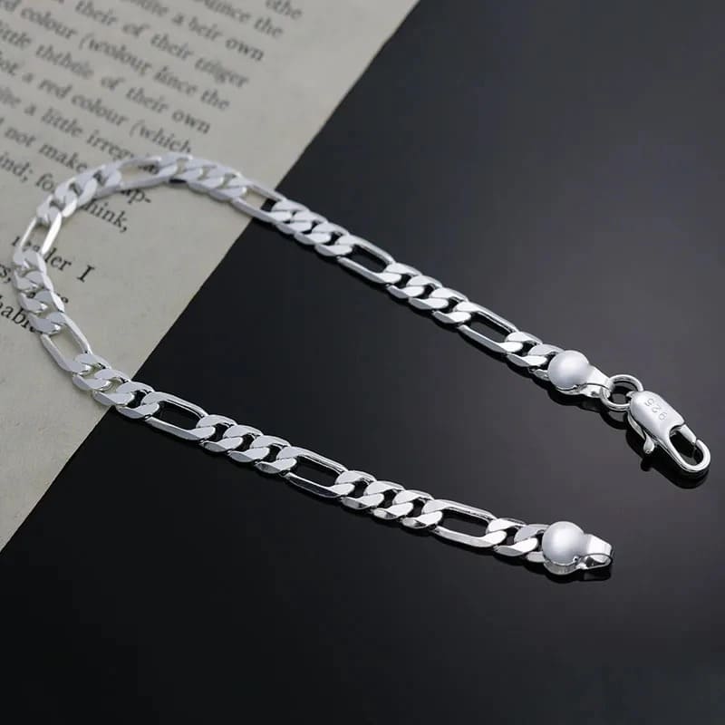925 Silver Italy Bracelet with 4mm Zirconia
