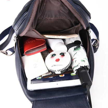 Multifunctional Women's Leather Backpack Allessa