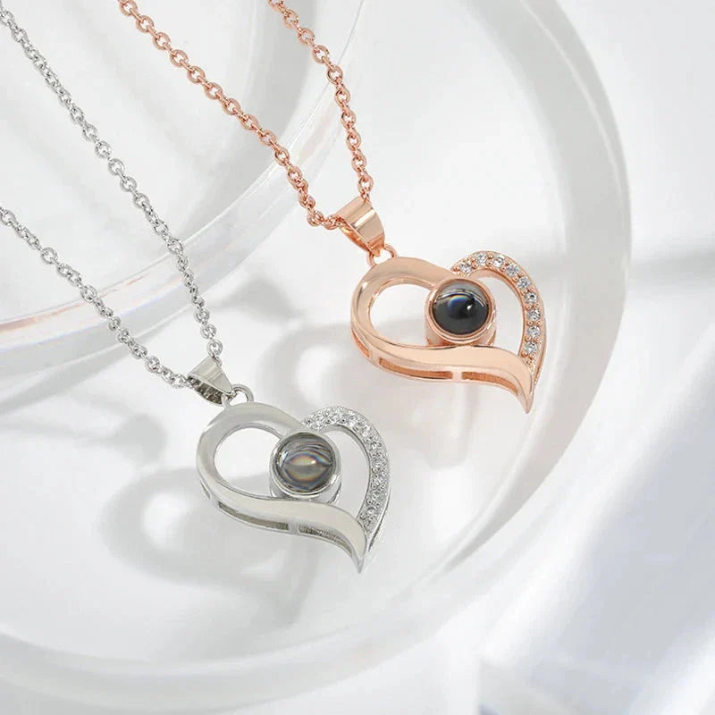 Rose of Love Heart Necklace