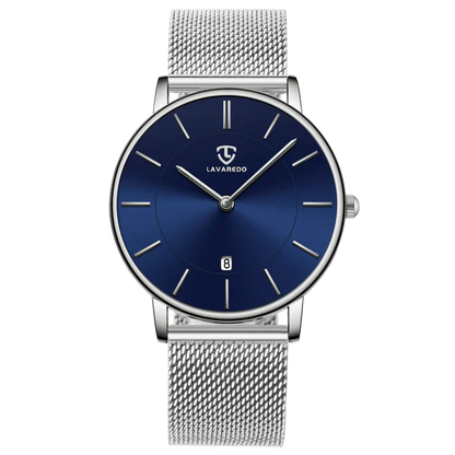 Refined Minimalist Men's Leather Wristwatch