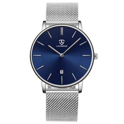 Refined Minimalist Men's Leather Wristwatch
