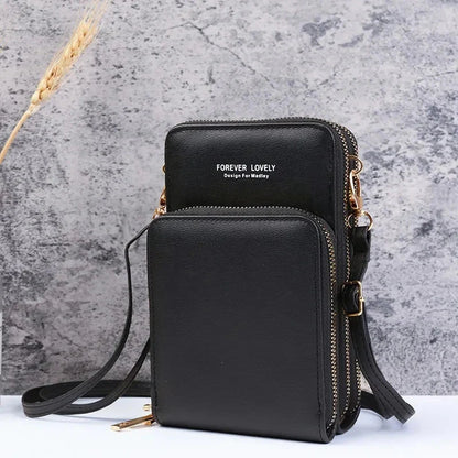 Small Leather Crossbody Bag/Mini Messenger Shoulder Purse LUXURY