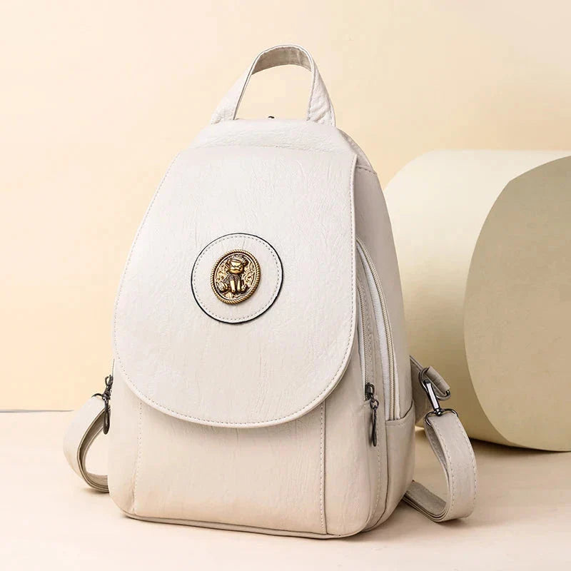Versatta High-Quality Leather Women's Anti-Theft Backpack