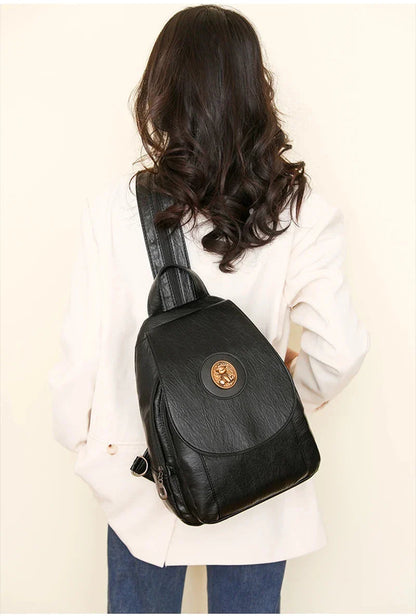 Versatta High-Quality Leather Women's Anti-Theft Backpack