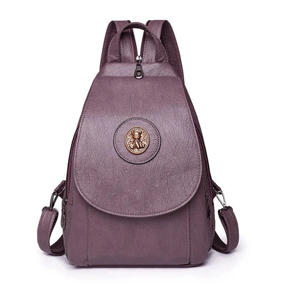 Versatta High-Quality Leather Women's Anti-Theft Backpack