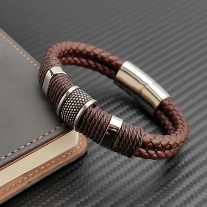 Viellezer Vintage Leather Men's Bracelet
