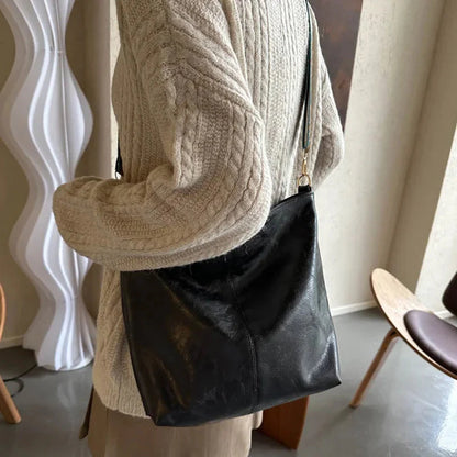 Vintage Leather Crossbody Bag for Women