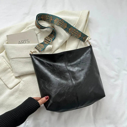 Vintage Leather Crossbody Bag for Women