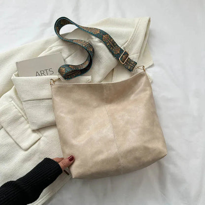 Vintage Leather Crossbody Bag for Women